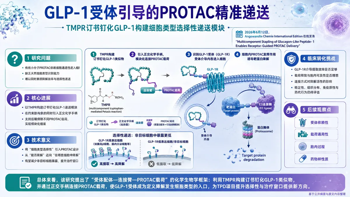 论文速览：多组分订书钉化GLP-1实现受体引导的PROTAC精准递送