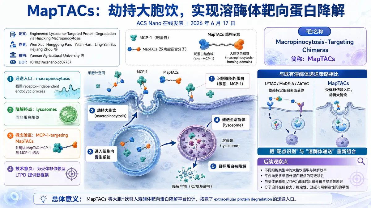 论文速览:MapTACs 利用大胞饮实现受体非依赖的溶酶体靶向蛋白降解