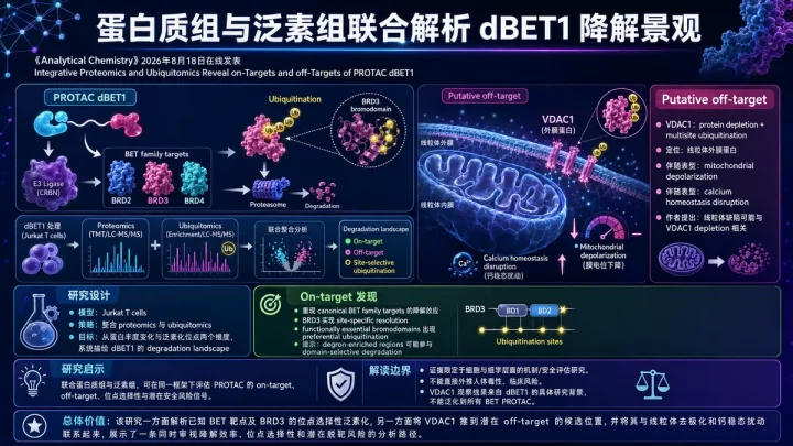 论文速览：dBET1 蛋白质组/泛素组联合分析揭示 VDAC1 脱靶与线粒体风险信号