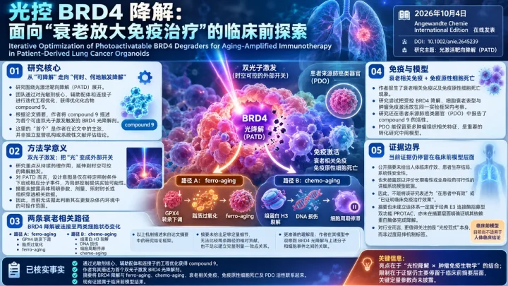 研究速递：双光子BRD4光降解研究探索衰老相关抗肿瘤免疫