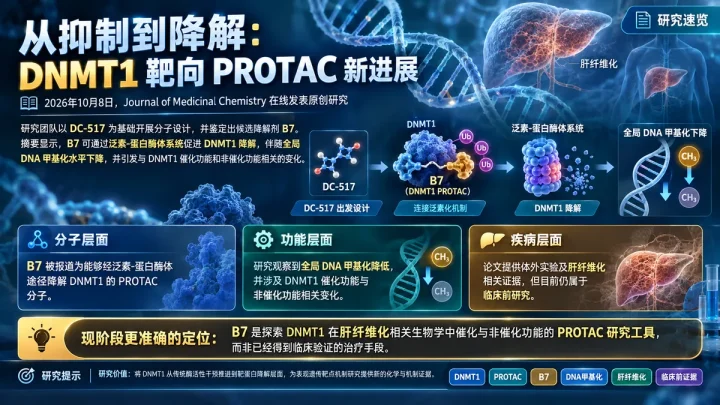 研究速递：DNMT1 PROTAC B7探索肝纤维化双功能阻断