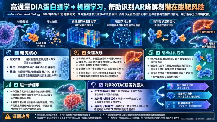 研究速递：蛋白组学指导降低AR降解剂脱靶毒性