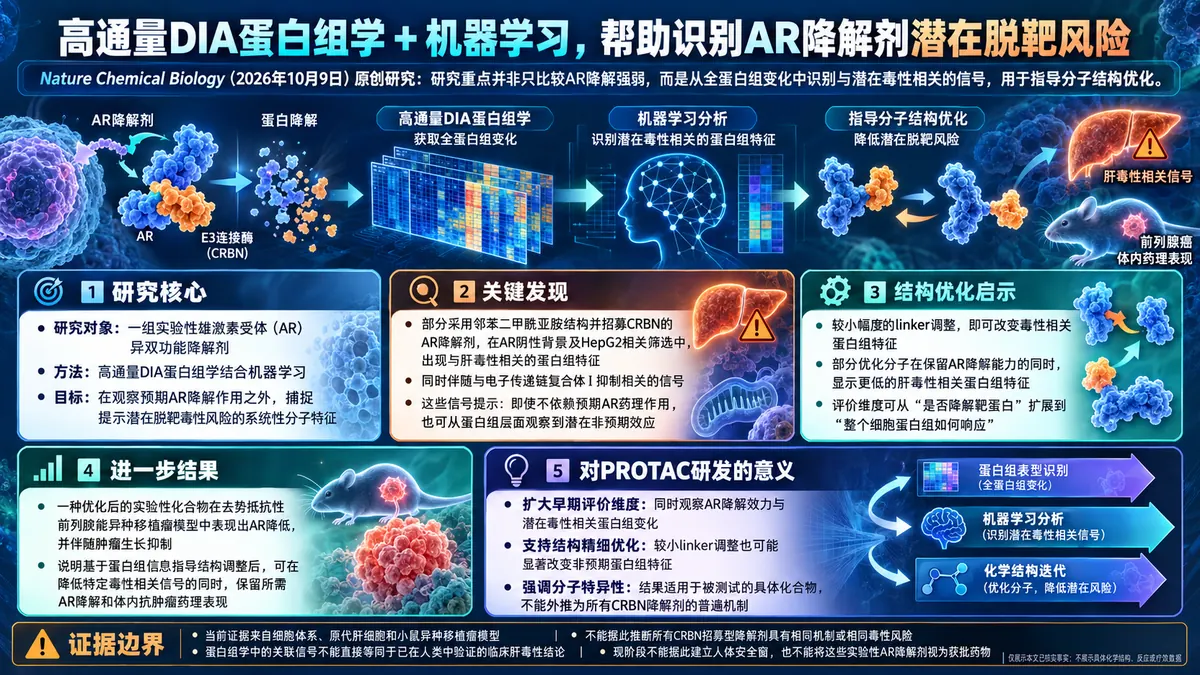 研究速递:蛋白组学指导降低AR降解剂脱靶毒性