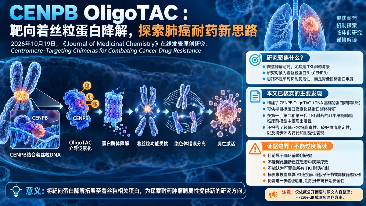 论文速览：CENPB OligoTAC降解着丝粒蛋白，探索肺癌耐药干预新路径